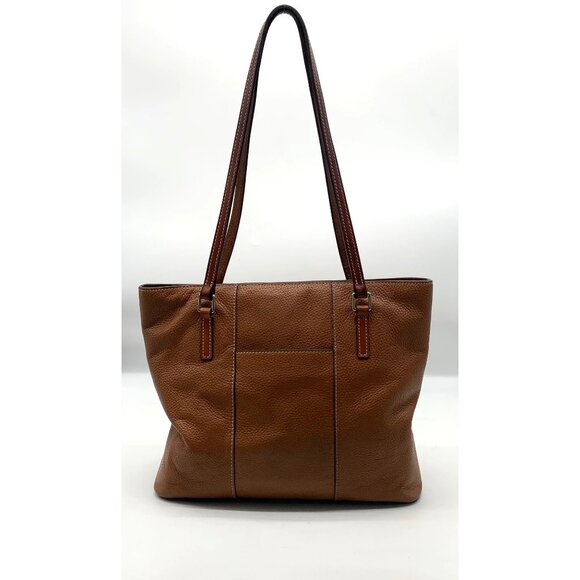 Dooney & Bourke Brown Pebbled Leather Lexington Tote Bag - Picture 2 of 12